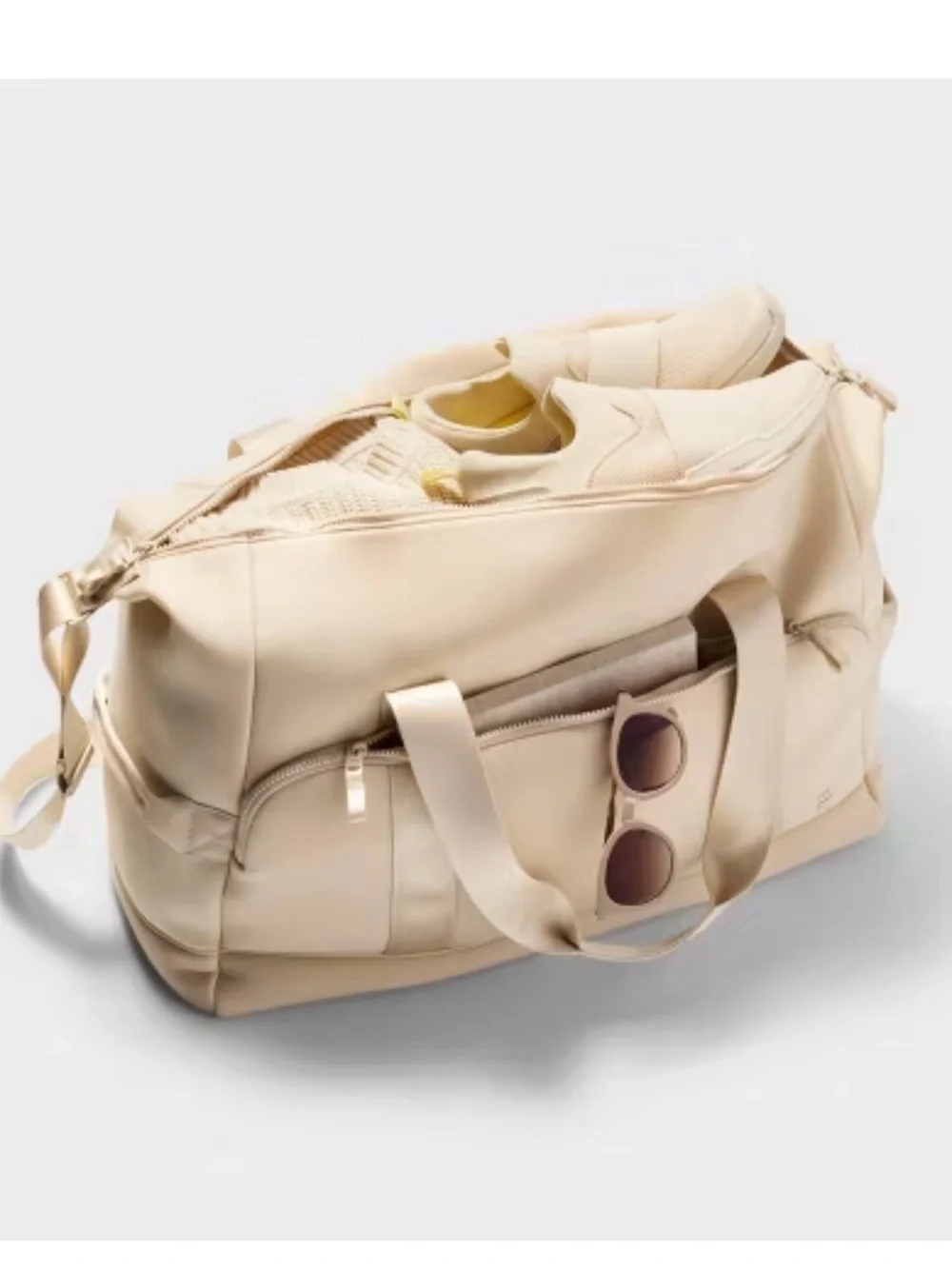 Cream Travel Duffel Bag – Modern Weekender